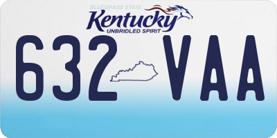 KY license plate 632VAA