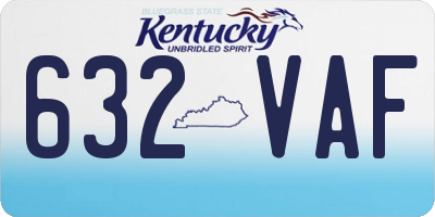 KY license plate 632VAF