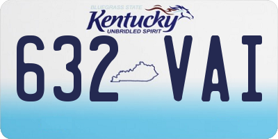 KY license plate 632VAI