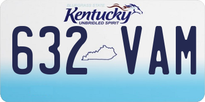 KY license plate 632VAM