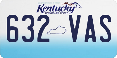 KY license plate 632VAS