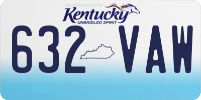 KY license plate 632VAW