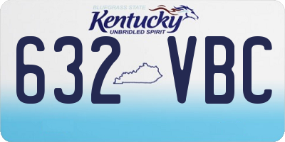 KY license plate 632VBC