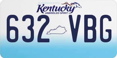 KY license plate 632VBG
