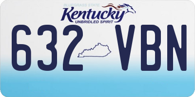 KY license plate 632VBN