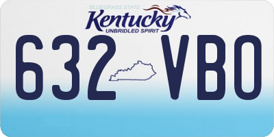 KY license plate 632VBO