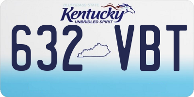 KY license plate 632VBT