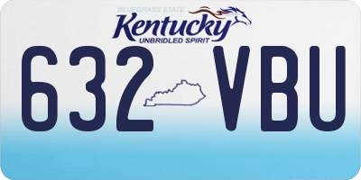KY license plate 632VBU