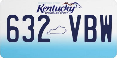 KY license plate 632VBW