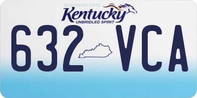 KY license plate 632VCA