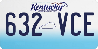 KY license plate 632VCE