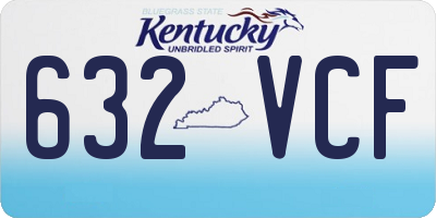 KY license plate 632VCF