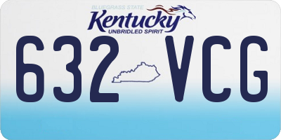 KY license plate 632VCG