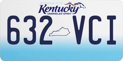 KY license plate 632VCI