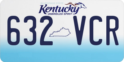 KY license plate 632VCR