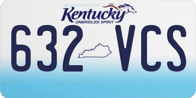 KY license plate 632VCS