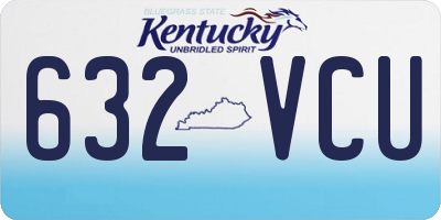 KY license plate 632VCU