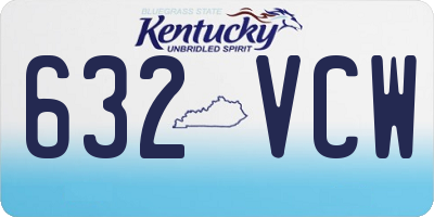 KY license plate 632VCW