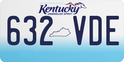 KY license plate 632VDE