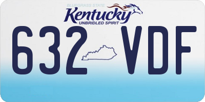 KY license plate 632VDF