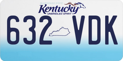 KY license plate 632VDK