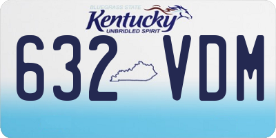 KY license plate 632VDM