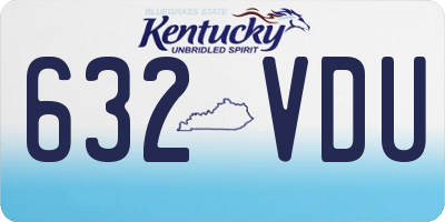 KY license plate 632VDU
