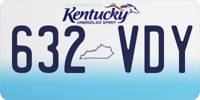 KY license plate 632VDY