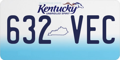 KY license plate 632VEC
