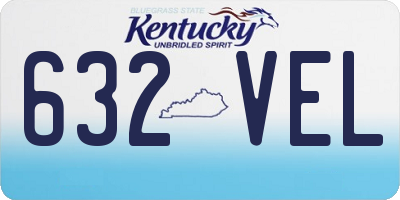 KY license plate 632VEL