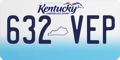 KY license plate 632VEP