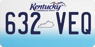 KY license plate 632VEQ