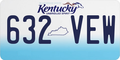 KY license plate 632VEW