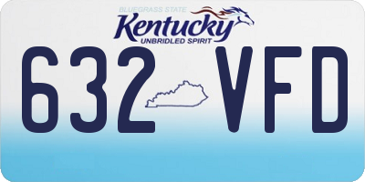 KY license plate 632VFD