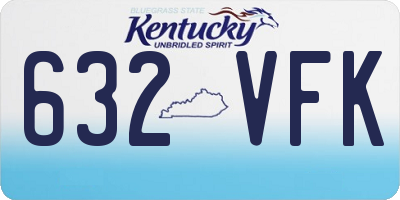 KY license plate 632VFK