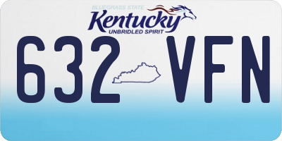 KY license plate 632VFN