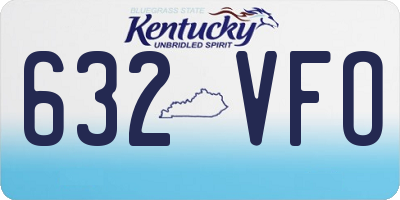 KY license plate 632VFO
