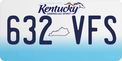 KY license plate 632VFS