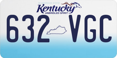 KY license plate 632VGC