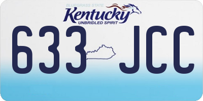 KY license plate 633JCC