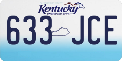 KY license plate 633JCE