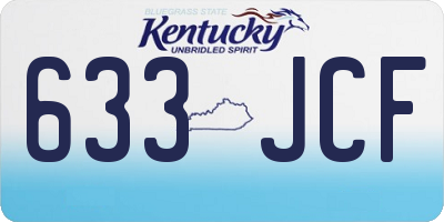 KY license plate 633JCF