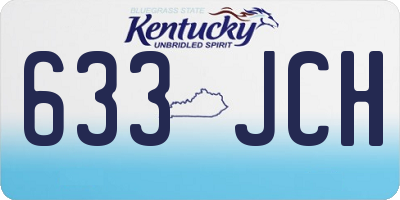 KY license plate 633JCH