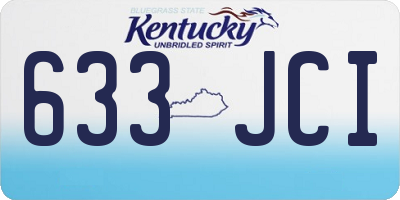 KY license plate 633JCI