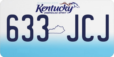 KY license plate 633JCJ