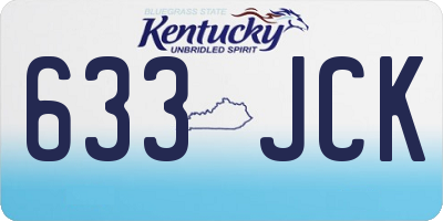 KY license plate 633JCK
