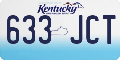 KY license plate 633JCT