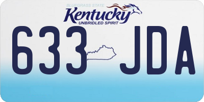 KY license plate 633JDA