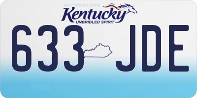 KY license plate 633JDE