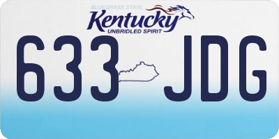KY license plate 633JDG